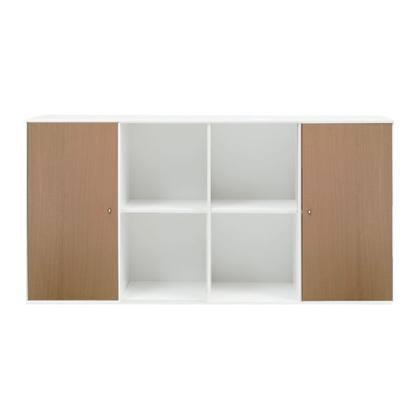 Бял стенен скрин от дъб Hammel , 136 x 69 cm Mistral Kubus - Hammel Furniture