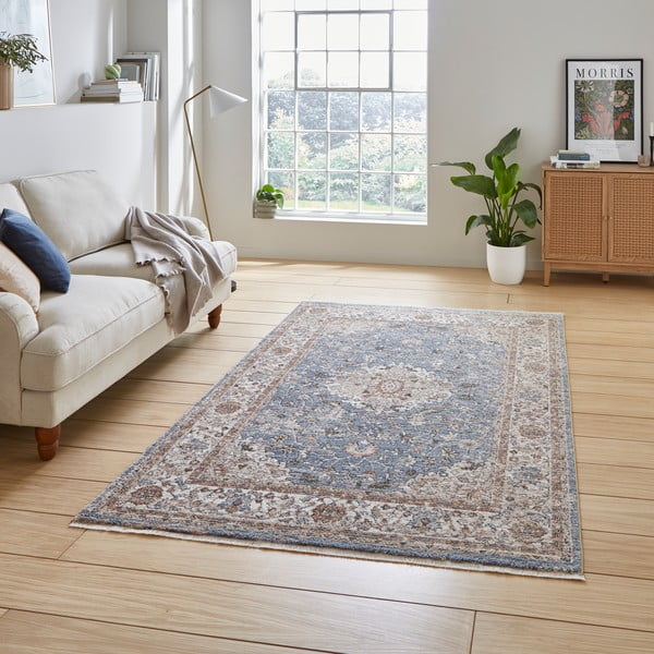 Пътека в синьо и бежово 80x300 cm Vintage – Think Rugs-image-1