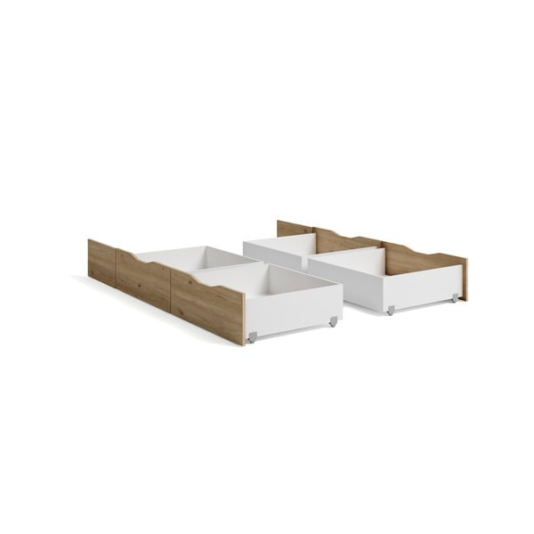 Бели/натурални чекмеджета под леглото в комплект от 2 броя Lyon - Marckeric