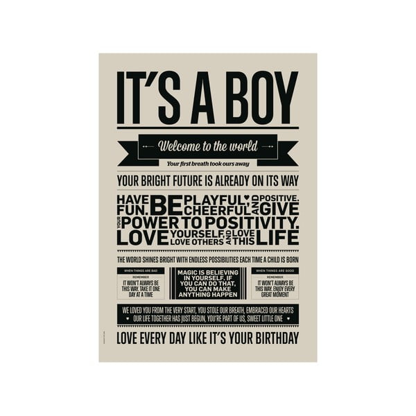 Autorský plakát It's Boy, A3