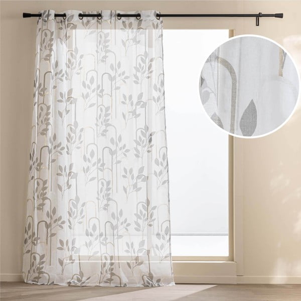 Сива завеса от воал 140x240 cm Roseris – douceur d'intérieur-image-4