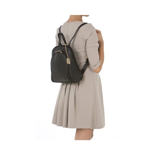 Černý kožený batůžek Anna Morellini Oxana-image-1