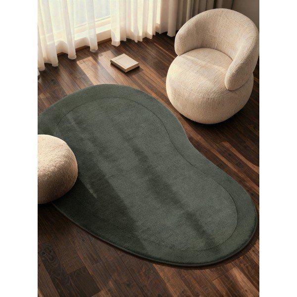 Тъмнозелен ръчно изработен килим със смес от вълна 125x200 cm Kari Organic – Villeroy&Boch-image-1