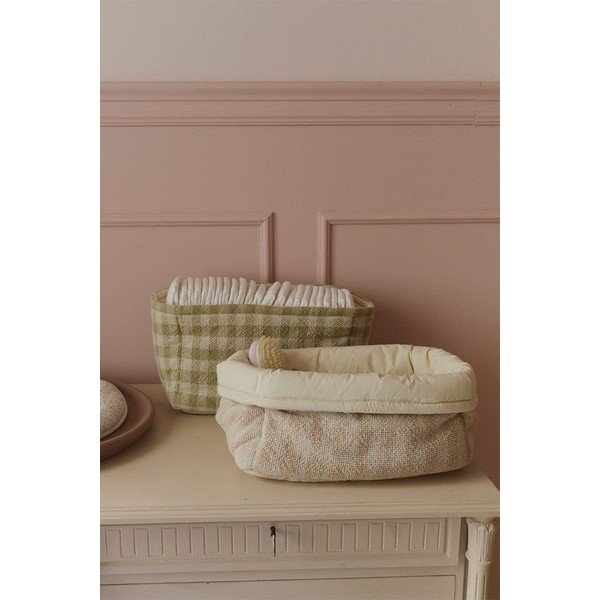 Светлозелена текстилна детска кошница за играчки 30x20x20 cm Swan Matcha – Lorena Canals-image-2