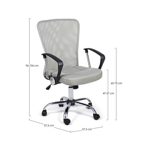 Светлосив тапициран офис стол Brisbane – Yes Everyday-image-4