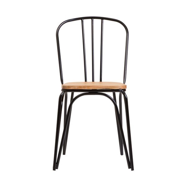 Черен трапезен стол от масивен бряст District – Premier Housewares-image-2