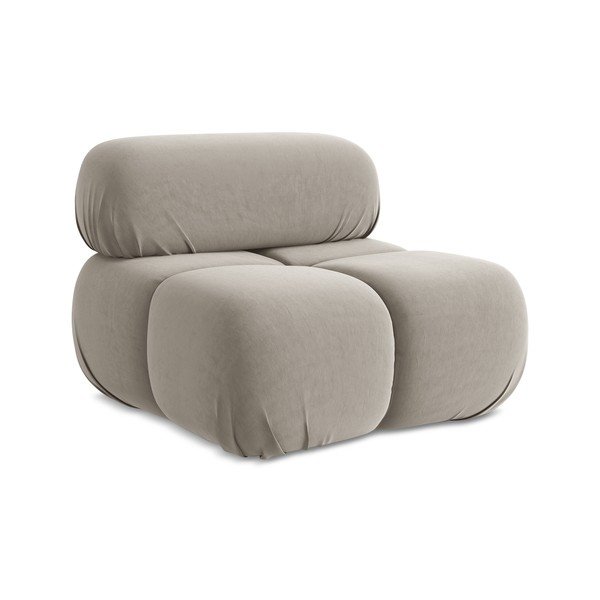 Бежов кадифен модул за диван Lokua – Makamii-image-1