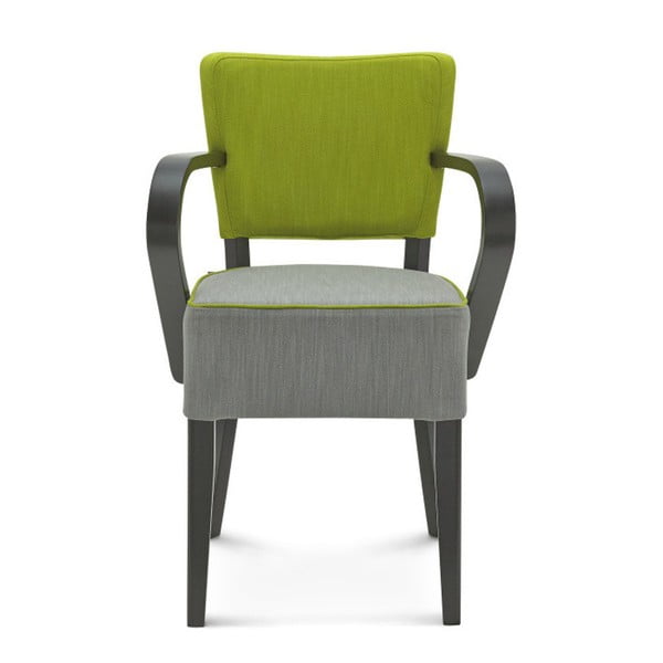 Šedo-zelená židle Fameg Asulf