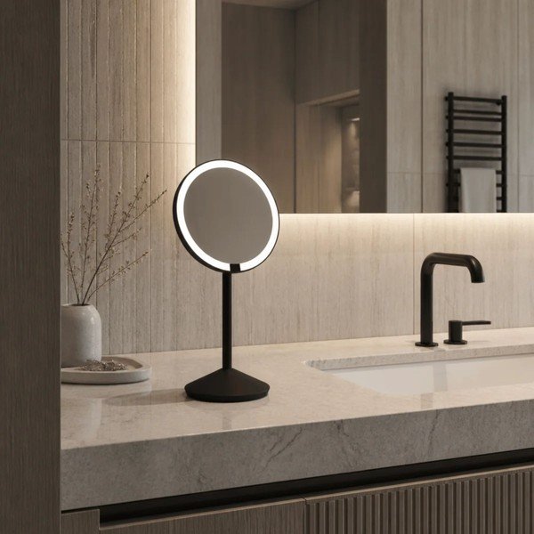 Козметично огледало със светлина/увеличително (увеличение 10x) ø 12 cm – simplehuman-image-1