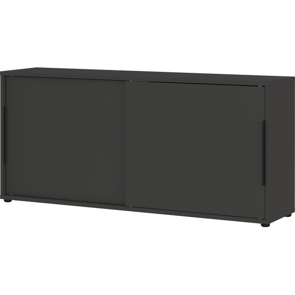 Антрацитен шкаф с плъзгаща се врата 160x74 cm Mailand - Germania-image-3