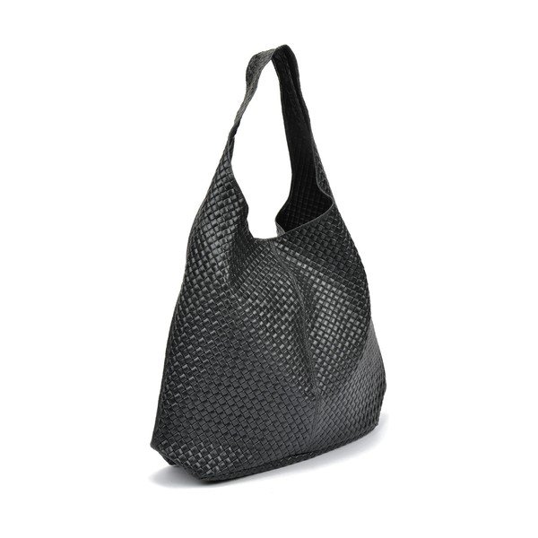 Черна кожена чанта Serena - Mangotti Bags-image-2