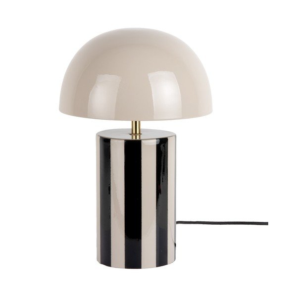 Черна/кафяво-сива метална настолна лампа (височина 34 cm) Rayado – Leitmotiv