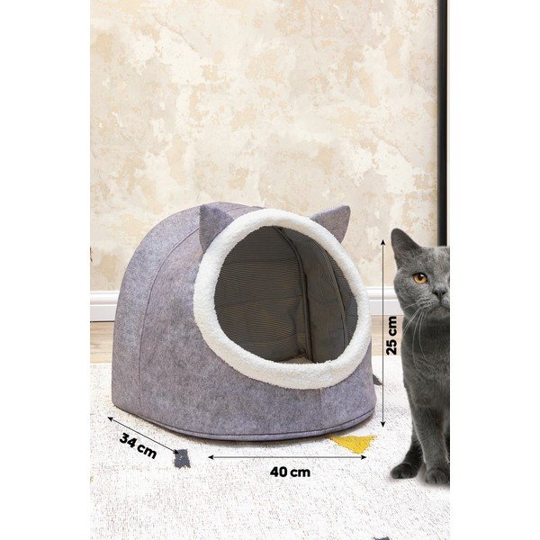 Сиво легло за домашни любимци - Mioli Decor-image-1