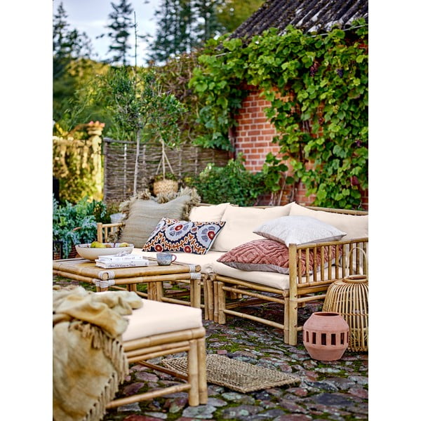 Градинска табуретка в естествен цвят Корфу - Bloomingville-image-2