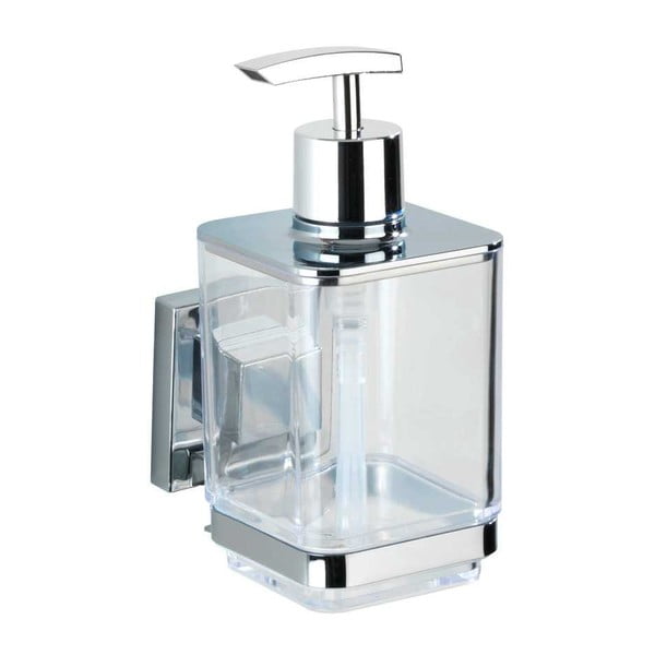 Самозалепващ пластмасов комплект аксесоари за баня в лъскаво сребристо Quadro – Wenko-image-2