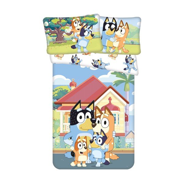 Памучно детско спално бельо за детско креватче 100x135 cm Bluey – Jerry Fabrics