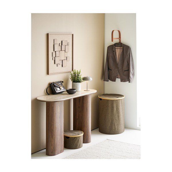 Кафяв текстилен кош за пране Noto – House Nordic-image-2