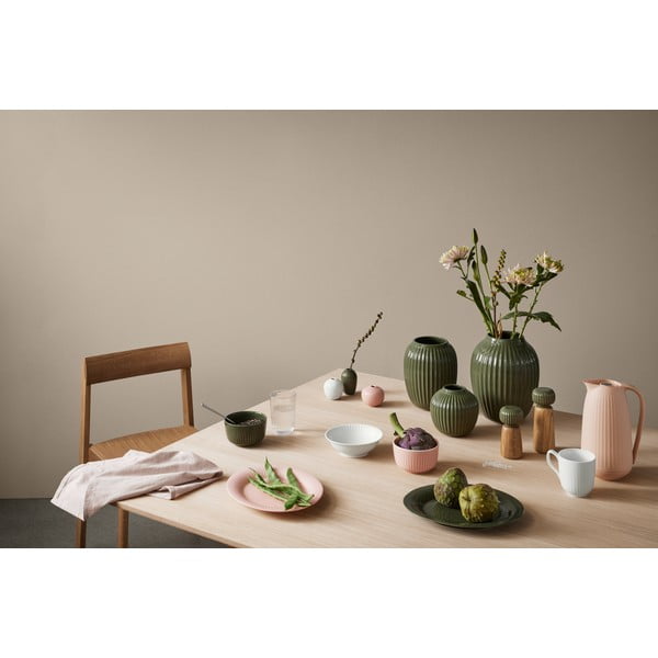 Тъмнозелена керамична ваза, височина 25,5 cm Hammershøi - Kähler Design-image-2