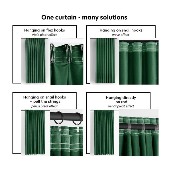 Зелена затъмняваща завеса 200x175 cm Velto – Filumi-image-4
