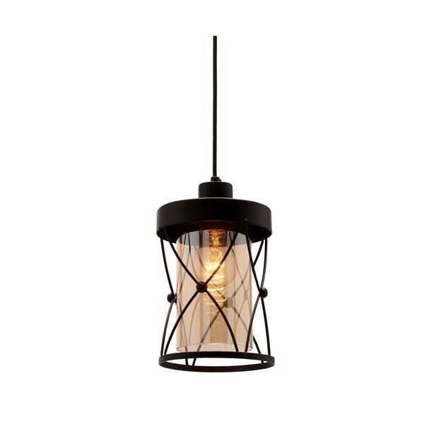 Черно висящо осветително тяло ø 15 cm Agar - Candellux Lighting-image-1