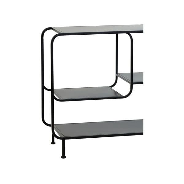 Черна метална етажерка за книги 141x81,5 cm Winston - Light & Living-image-3