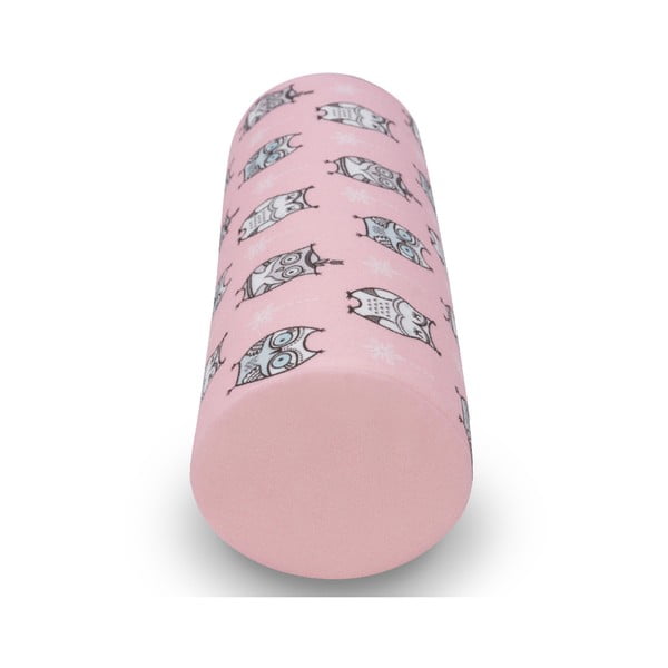 Розова възглавница с мотив на сова , 15 x 40 cm - KICOTI-image-2