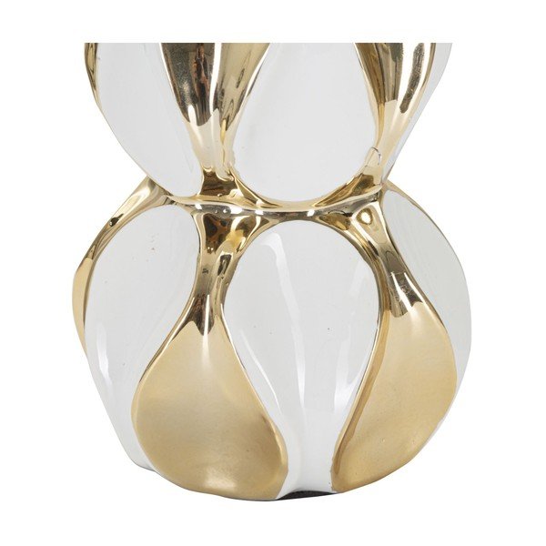 Бяла/златистa керамична настолна лампа с текстилен абажур (височина 46 cm) Glam Balls – Mauro Ferretti-image-4