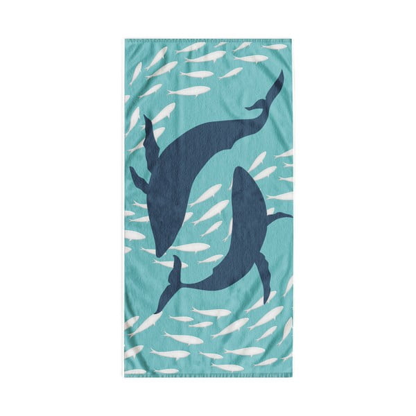 Синя плажна кърпа 90x180 cm Dolphin - DecoKing
