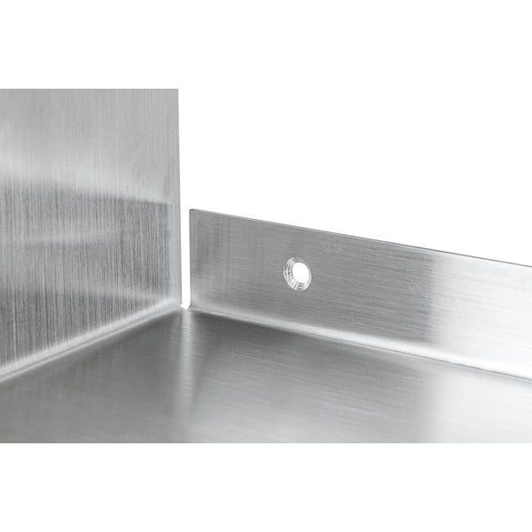 Стоманен стенен рафт в матово сребрист цвят 80,5 cm Float – Mette Ditmer Denmark-image-3