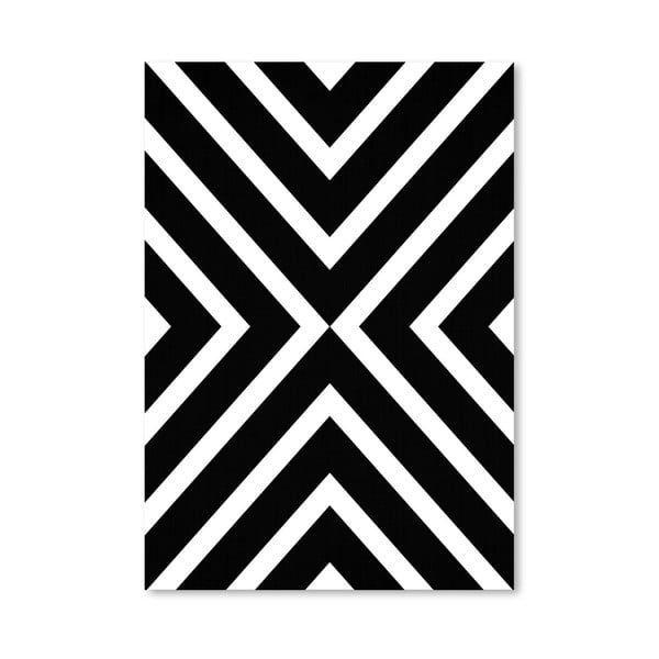 Plakát Geometric White Black