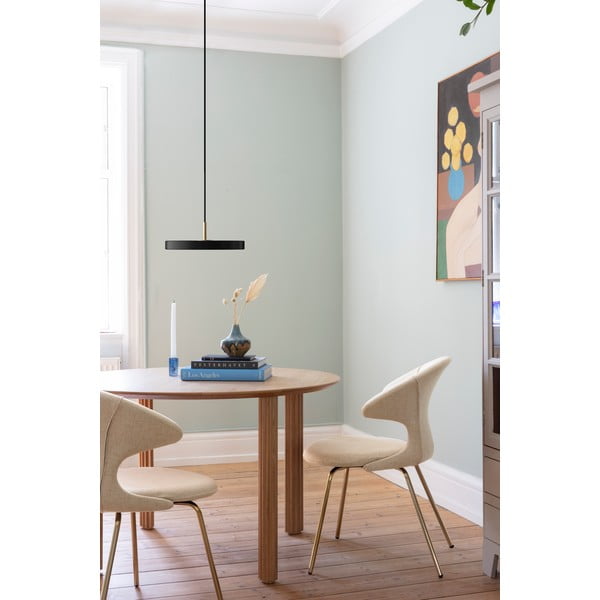 Черно LED затъмняващо се висящо осветително тяло с метален абажур ø 31 cm Asteria Plus Mini – UMAGE-image-1