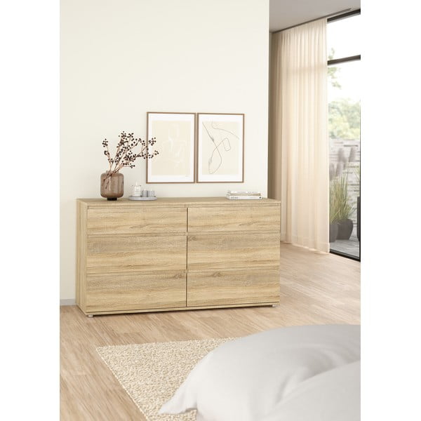 Нисък скрин от декор от дъб  естествен 153x84 cm Nova – Tvilum-image-1