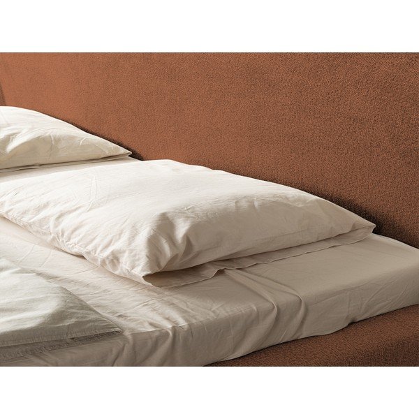 Теракотено двойно тапицирано легло с включена подматрачна рамка 180x200 cm Makana – Makamii-image-1