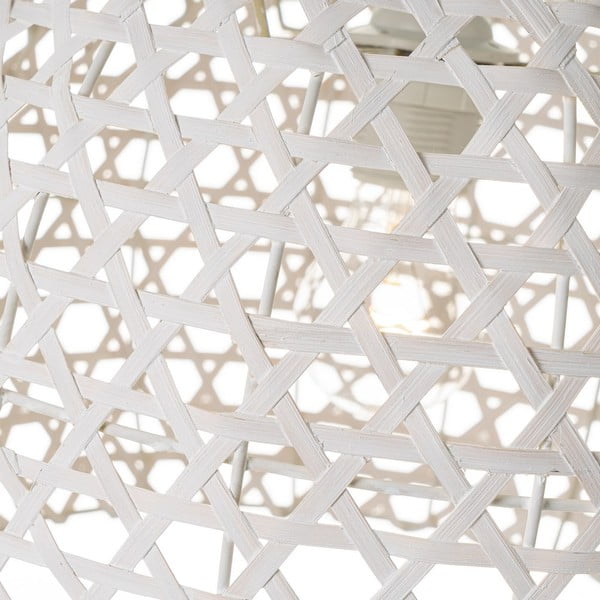 Кремаво висящо осветително тяло с бамбуков абажур  ø 35 cm – Casa Selección-image-2