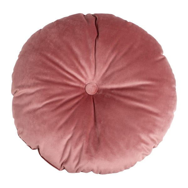 Розова възглавница с кадифена калъфка, ø 45 cm Luso - House Nordic