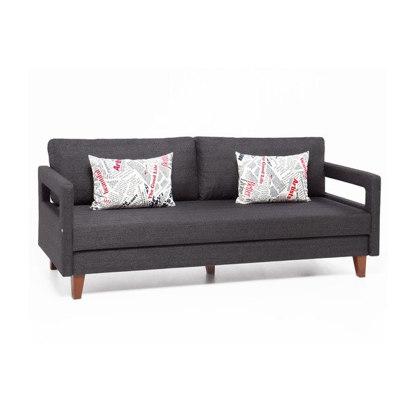 Сив разтегателен диван Hannah Pattern - Balcab Home