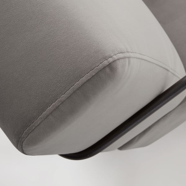 Фотьойл със сиво кадифе Gamer - Kave Home-image-4