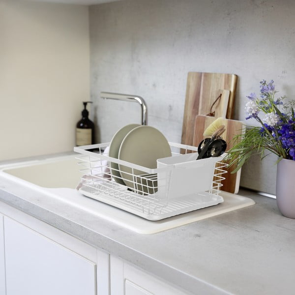 Бяла метална тавичка за оттичане 36x30 cm Drip – Wenko-image-1