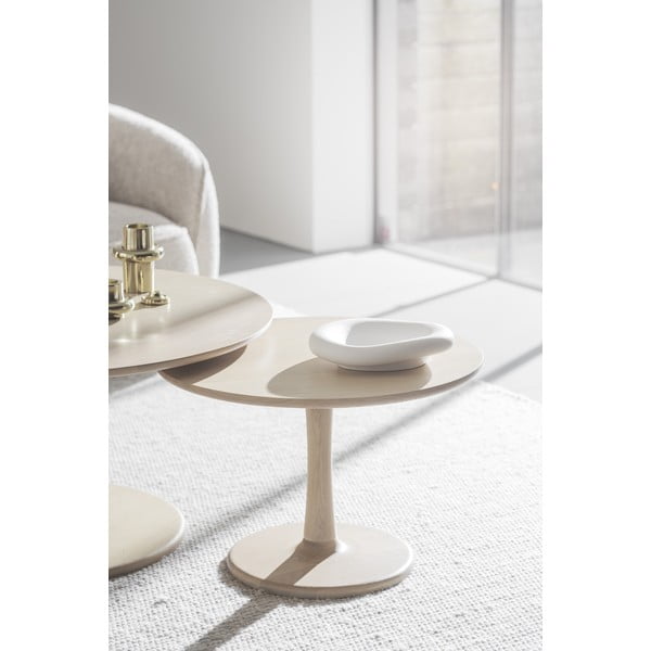 Кръгла масичка за кафе от декор от дъб  в естествен цвят 60x60 cm Hobart – Rowico-image-1