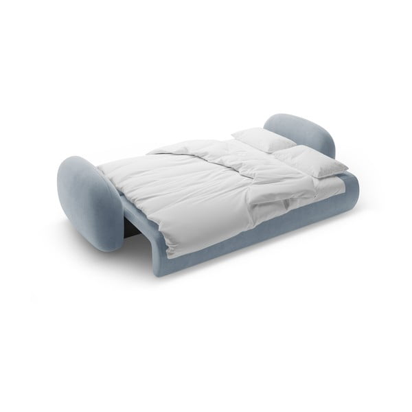 Сиво-син кадифен сгъваем/с място за съхранение диван 262 cm Tonale – Cosmopolitan Design-image-4