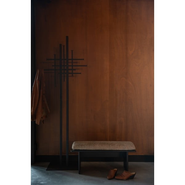 Черна стоманена стойка за връхни дрехи 71x185 cm Rumex – Dutchbone-image-1