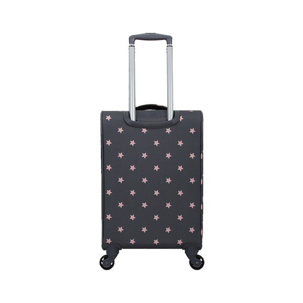 Комплект от сив и розов багаж на 4 колела и козметичен куфар Lollipops Starry - LOLLIPOPS-image-1