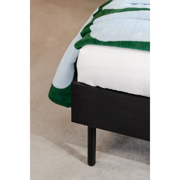 Черно двойно легло 180x200 cm тапицирано/ПДЧ с включена подматрачна рамка Streiko – noo.ma-image-4