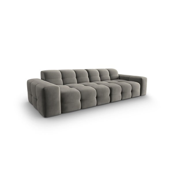 Сив кадифен диван 255 cm Kendal - Micadoni Home-image-3
