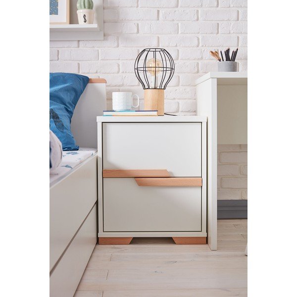 Бяло нощно шкафче Snap - Pinio-image-1