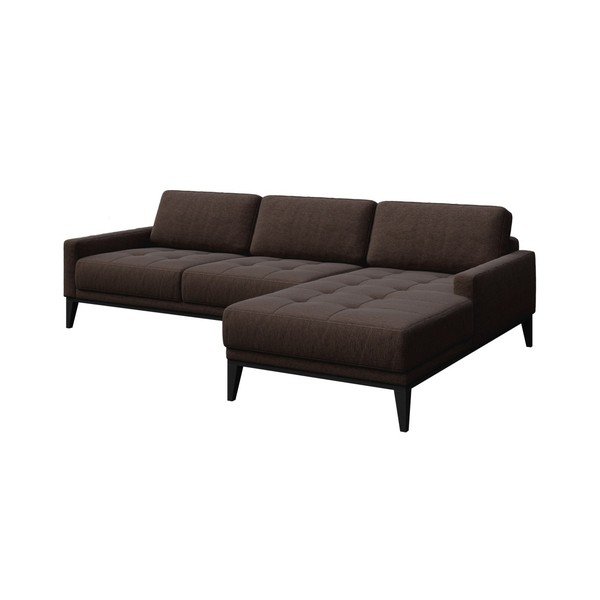 Hnědá rohová pohovka MESONICA Musso Tufted, pravý roh-image-2
