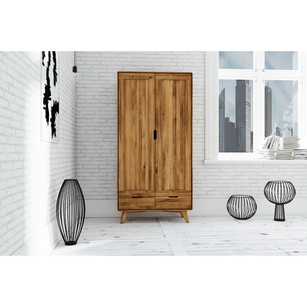 Дъбов гардероб 90x180 cm Greg - The Beds-image-2