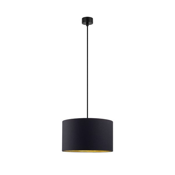 Черна висяща лампа със златист интериор , ⌀ 36 cm Mika - Sotto Luce