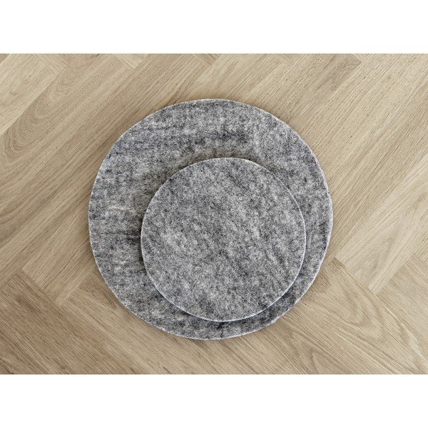 Подложка от филц със сива стоманена вълна Подложка от филц, ⌀ 30 cm - Wooldot-image-1