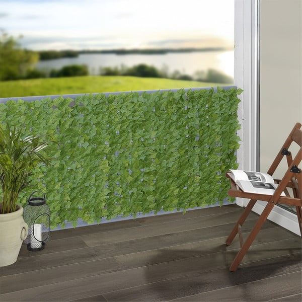 Зелен пластмасов балконски параван 300x100 cm Ivy – Maximex-image-1